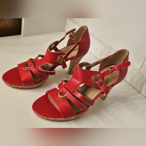 New Jolimall Red Heeled dress shoe womens size 9